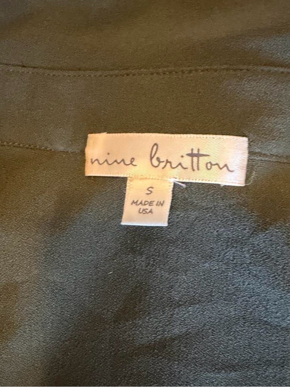 nine britton Olive and Black Two-Tone Shirt Midi Dress - Picture 4 of 4